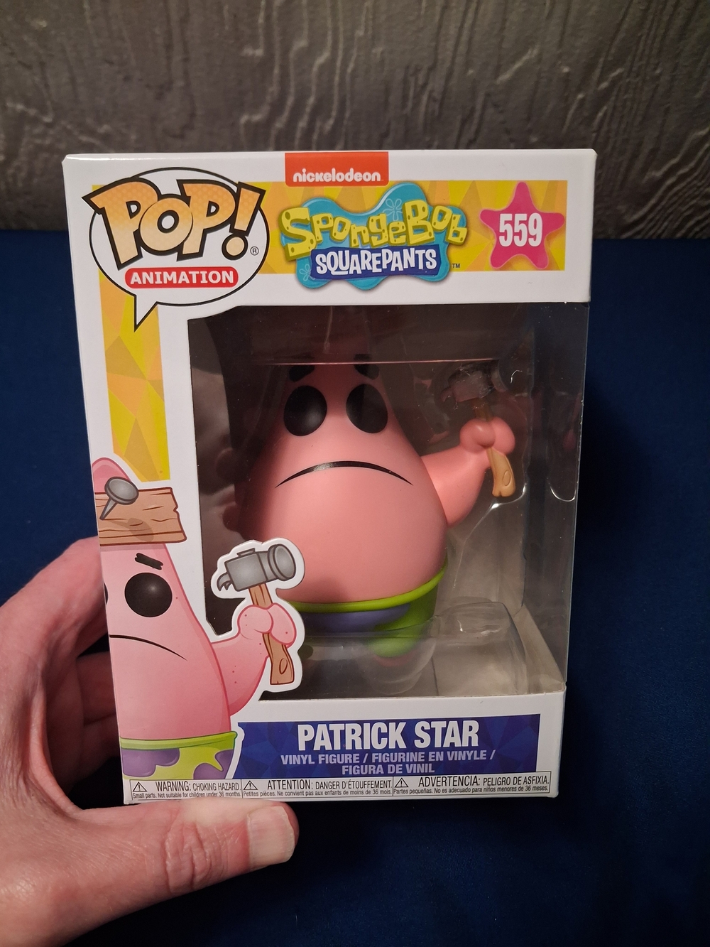🏷️ Funko Pop Patrick Star #559 Board Head Hammer SpongeBob Vinyl Figure